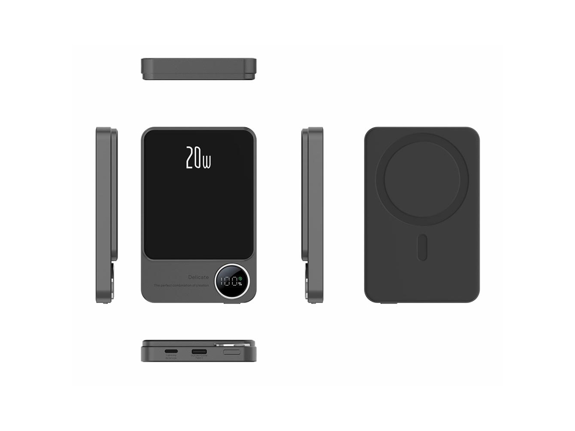Batería Externa Magnética 10000 Mah, PD20W, Pantalla LED, Ultrafina | S/MARCA