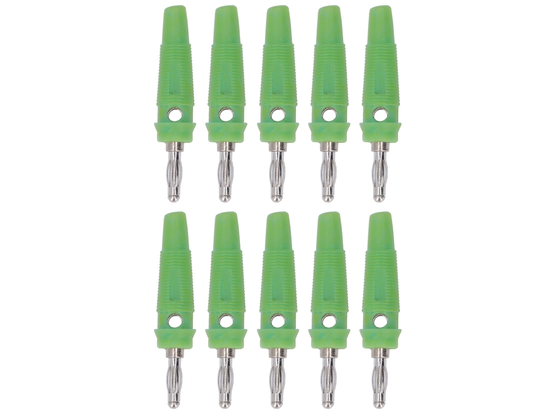 10pcs Conector Plugue Banana 4mm Terminal Soquete para Máquinas de Soldagem Geradores Carga Verde