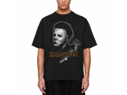 Rockinstone Halloween Airbrush Black Adult T-shirt Size:l