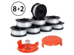 Pacote de 8 bobinas A6481 A6485 para aparador de cordas Black Decker S/MARCA