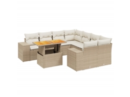 Garden Sofa Set, Garden Sofa Sets Vidaxl Bege Rattan / Vime (n/a)