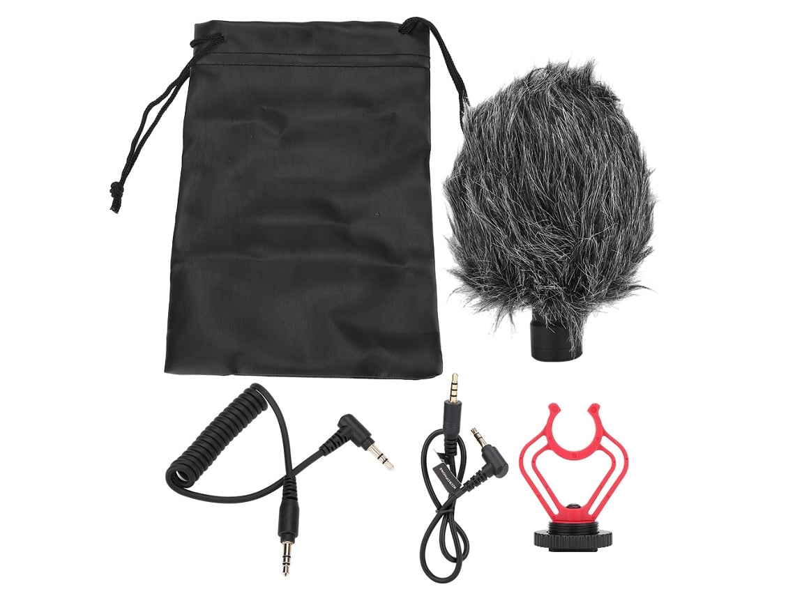 Microfone EOOCOO (universal para Celulares e Câmeras, Mini Captação)