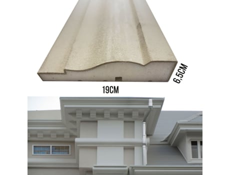 Pacote de 14Ml de Moldura Decorativa em Xps Revestido de Resina para Uso Externo 19X6 5X200Cm Pd136 ETERNAL PARQUET