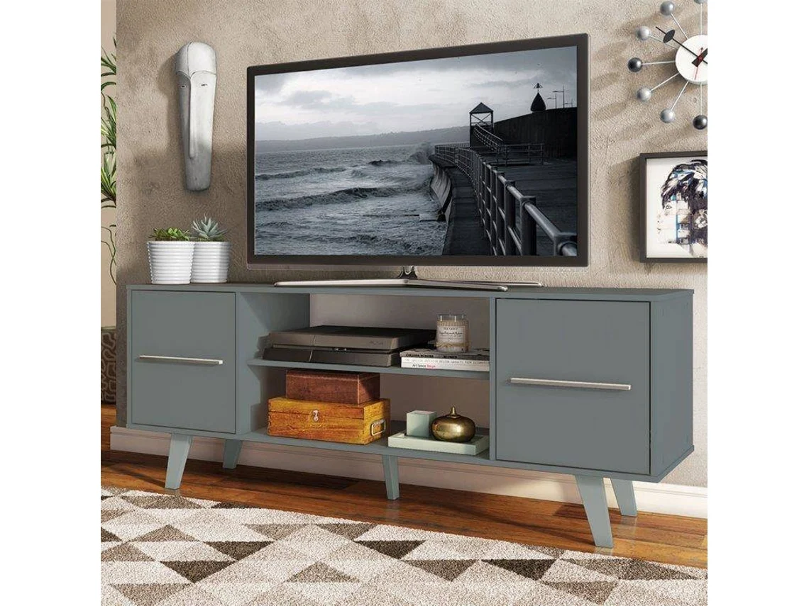 Móvel de TV MOVIFLOR Billund (136 x 54 x 39 cm - Cinzento)