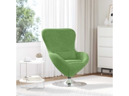 Vidaxl Cadeira Ovo Verde Claro Veludo