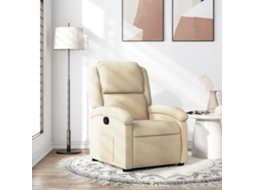 Vidaxl Poltrona Reclinável Tecido Cor Creme