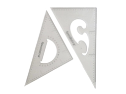 Conjunto De 2 Réguas Triangulares Geométricas, Réguas De Desenho Com