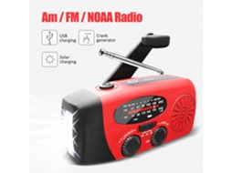 Rádio Bluetooth Portátil AQUAFORGE com Manivela, AM/FM, Lanterna LED e Bateria 2000mAh