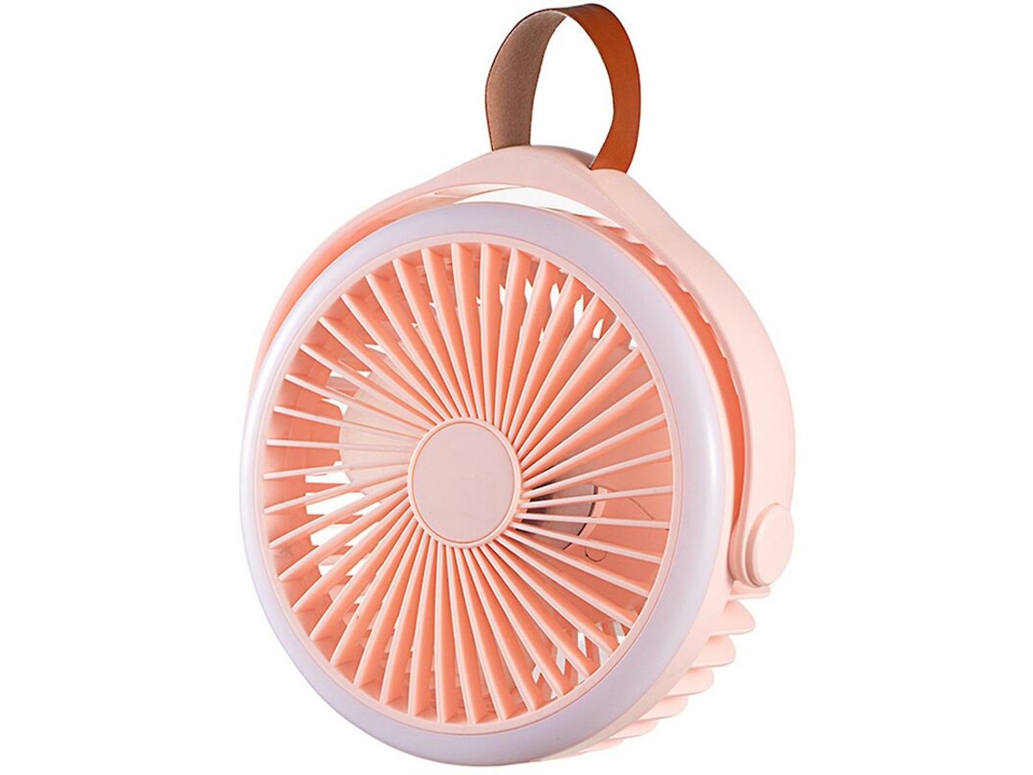 Ventilador De Camping Com Luzes Led E Cordão, Ventilador Recarregável Via Usb Para Emergências De Falta De Energia Em Autocaravanas