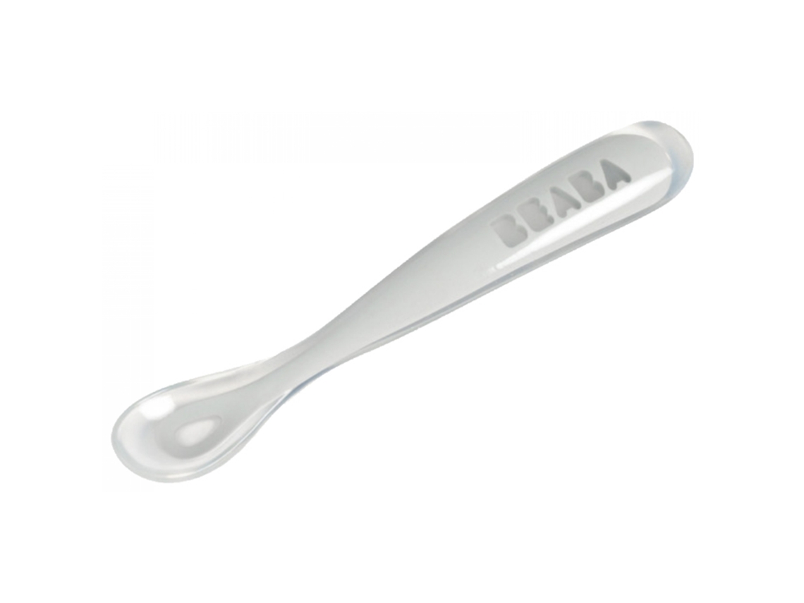 Colher de Silicone 1A Idade 4 Meses e Cor: Cinza BÉABA