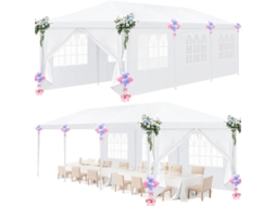 Gazebo, toldo impermeável, fácil montagem, branco 3x9m OEM