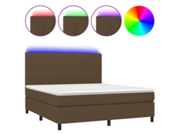 Box Spring Bed, Box Spring Beds Vidaxl Marrom Tecido (180 X 200 Cm)