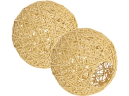 Luminária de Teto de Vime de Algodão, 2 Peças SFUSHOS