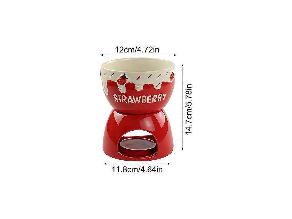 Conjunto De Canecas De Cerâmica Para Derreter Chocolate, Cor Vermelho, Manteiga E Fondue, Para Jantares, Aperitivos