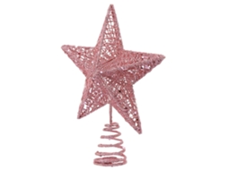 Estrela De Topo De Árvore De Natal Com Glitter E Luz, 20 X 17 Cm, 1 Peça Olysi Shop