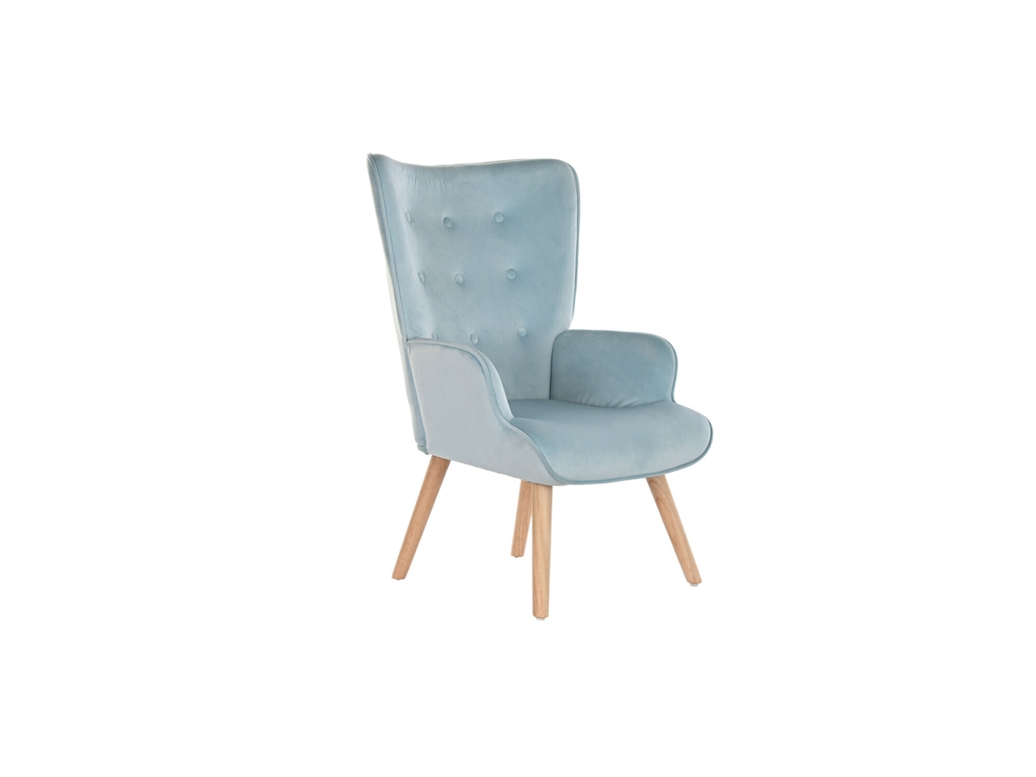 Poltrona de couro bovino marrom com estrutura de teca, 65x78x68cm (ALEXANDRA HOUSE LIVING)