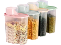 Conjunto De 4 Recipientes Para Armazenamento, Com Copo Medidor, Para Organização Doméstica Na Cozinha E Bancada
