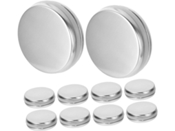 Conjunto De 10 Tampões De Aço Inoxidável Com Vedação Hermética Para Instalação Em Pias De Banheiro E Cozinha.