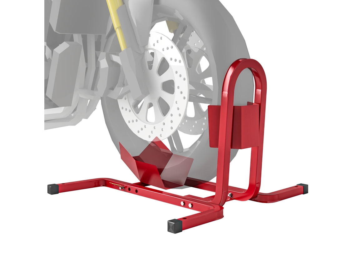 Suporte de oficina para motocicleta, roda de trava de 17 a 21 polegadas, metálico, 60x55x43cm vermelho | S/MARCA