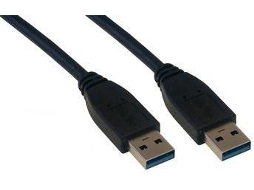 Cabo USB MCL USB A/USB A 3 m Macho/Macho Preto