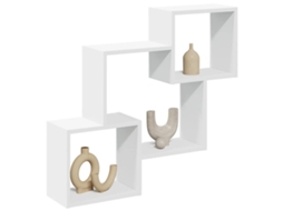 Vidaxl Armário De Parede 78x18x71 Cm Derivados De Madeira Branco