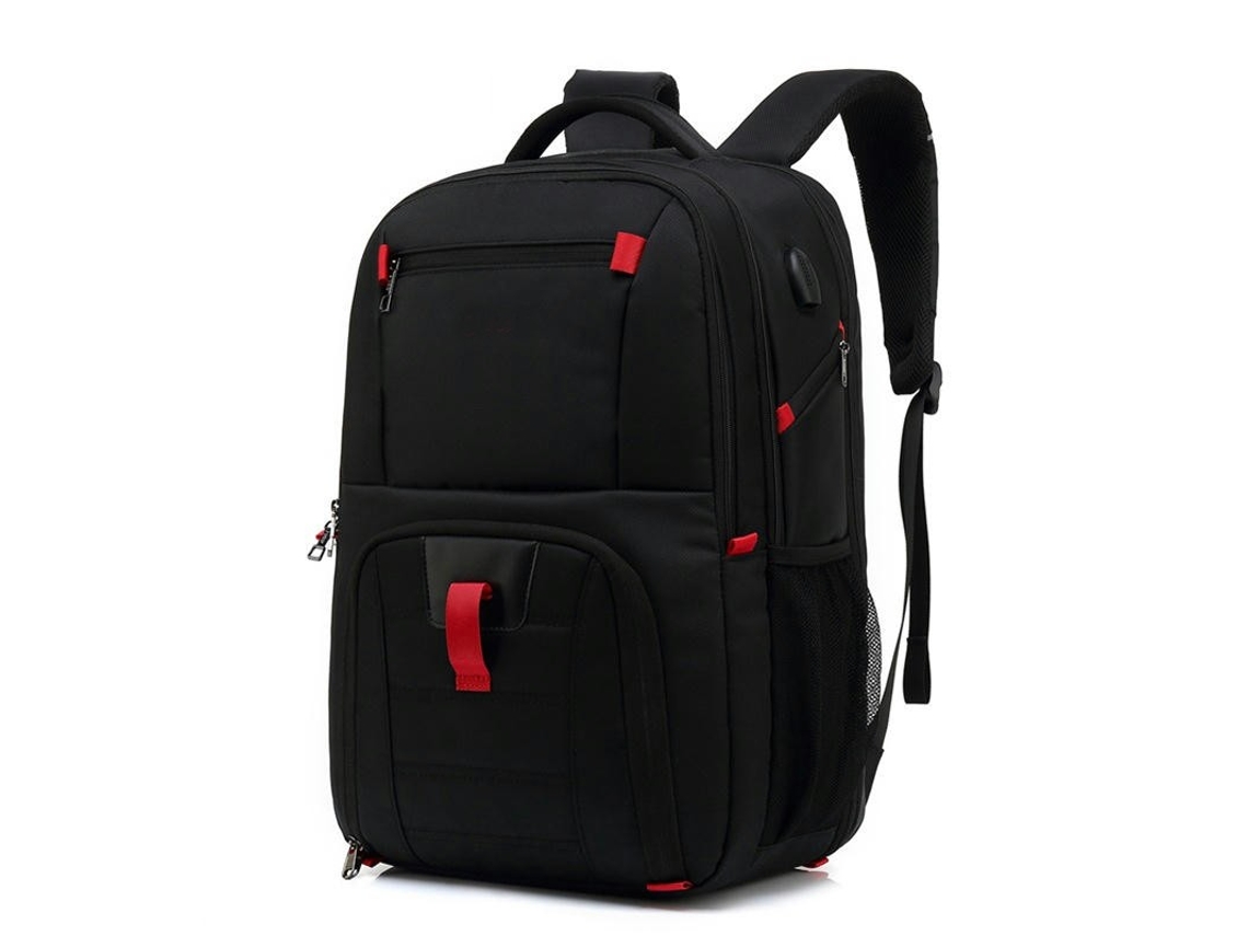 Mochila para Laptop Mochila Resistente À Água para Homens com Porta de Carregamento Usb Bolsas para Livros Duráveis Preta