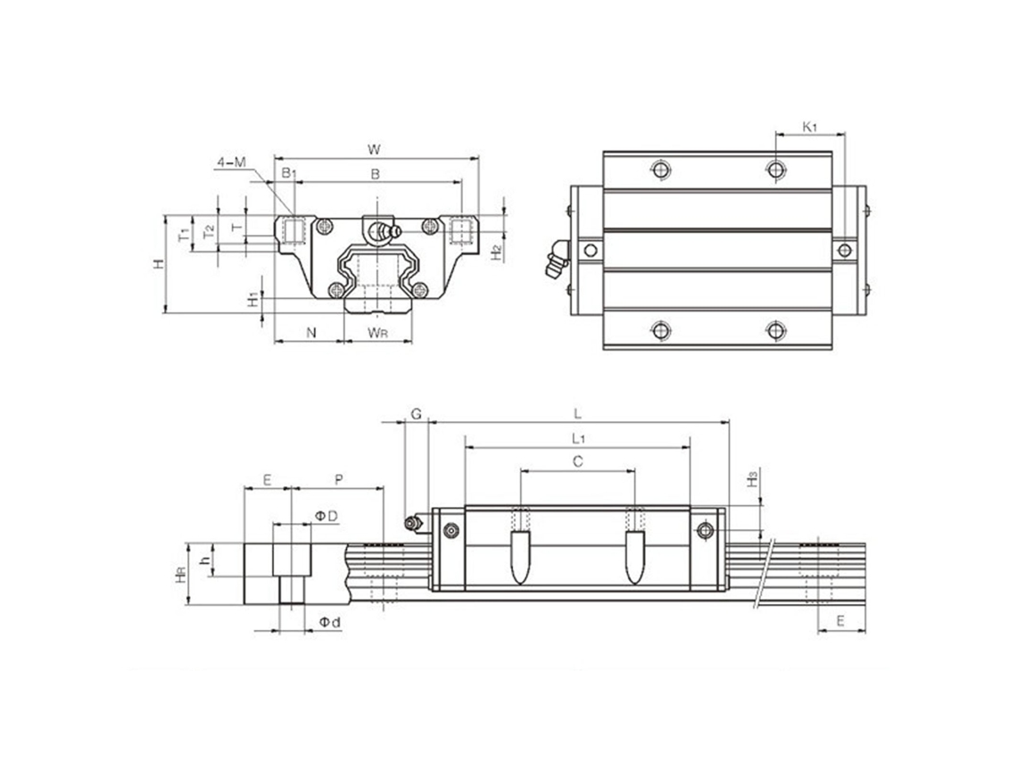 Bloco De Rolamento Linear Para Impressão 3d