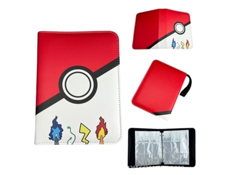 Álbum Pokémon Tcg V Reel Em Couro Pu Com Zíper | 900 Cartas | Hlx 184