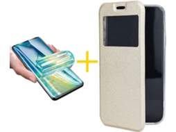 Capa + Película para Samsung Galaxy S21 5G SKYHE Dourado