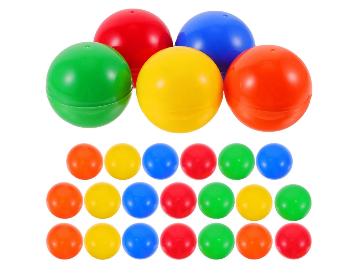 Rebe 25 Bolas de Lotería Abiertas para Sorteos Material Pvc Suministros Festivos 4cm 4x4x4cm