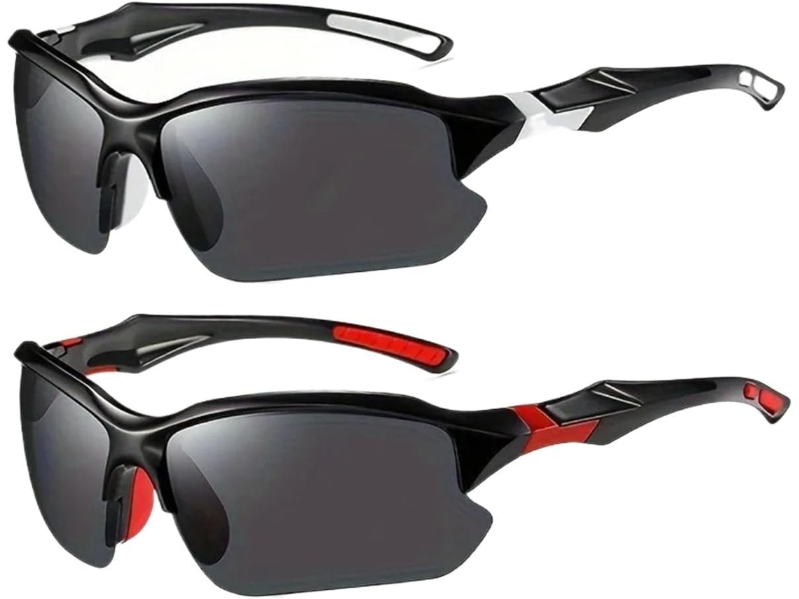 Óculos de Ciclismo Conjunto 2 Sol Quadrados para Homem Resistente Leve Firme Compatível com MARCA