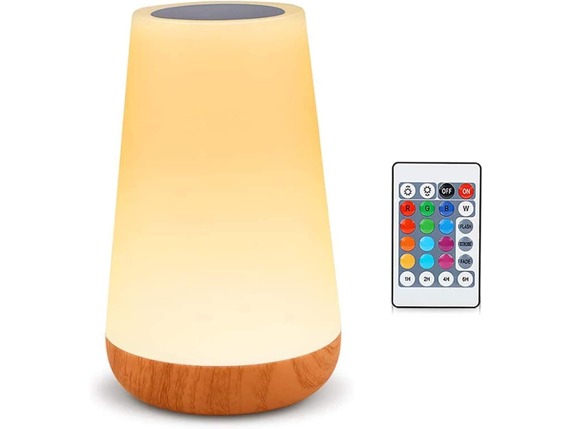 Luz Noturna Led 13 Cores com Controlo Remoto/toque, Bateria Lítio, Recarregável, Presente ZYBLSSBB