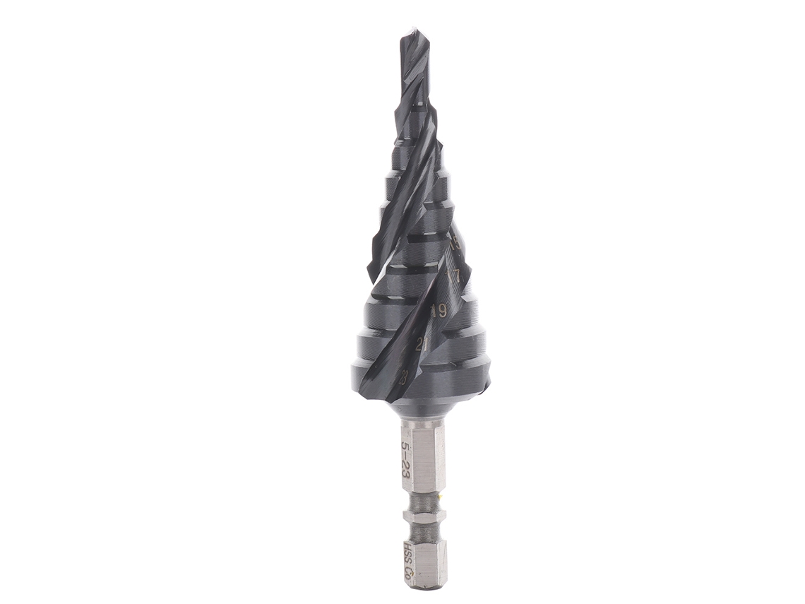 Broca Escalonada De Hss Com Cabo Hexagonal, 10 Peças, Tamanho 5-23mm Para Metal
