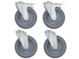 Vidaxl Rodas Giratórias Com Furo 4 Pcs 125 Mm