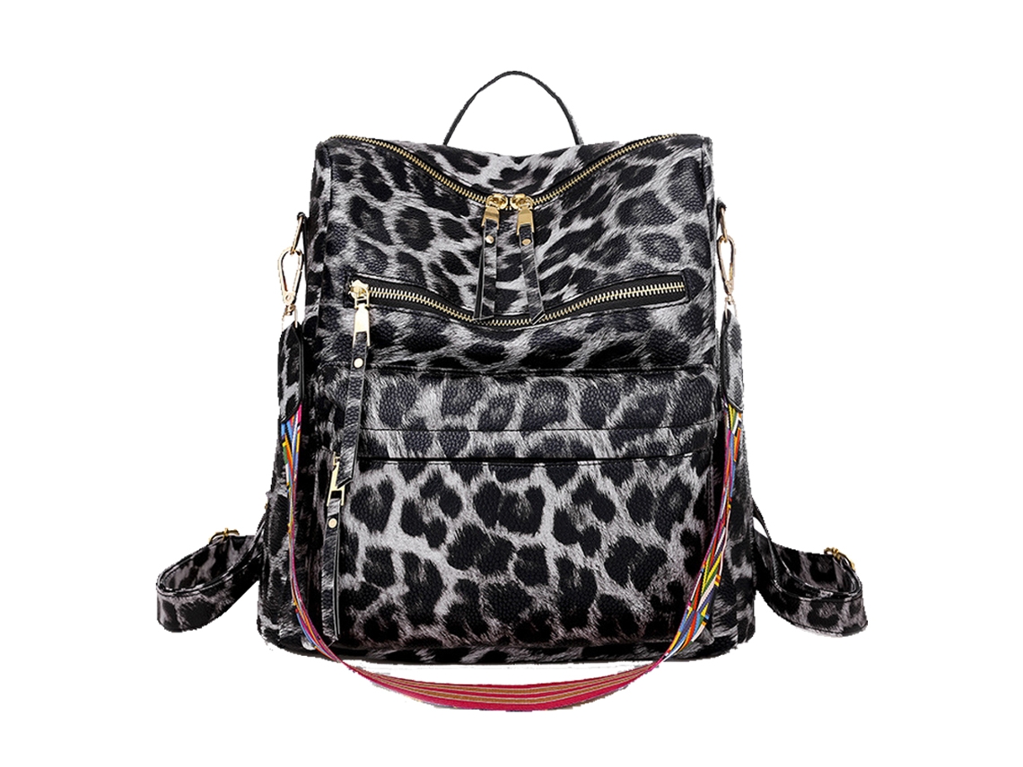 Mochila Feminina Moda Em Couro Sintético Bolsa De Viagem