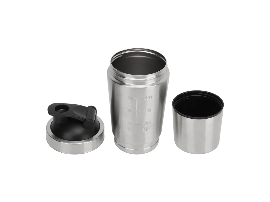 Copo Shaker Aço Inox com Escala para Proteína