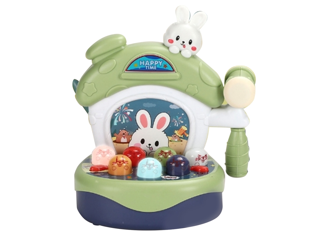 Primerox jogo Educativo Interativo Whack Toy Coordenacao Olho mao Coelho Verde