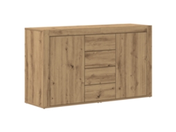 Buffet Moderno De Carvalho Artesanal Com Amplo Armazenamento Vidaxl Castanho Derivados De Madeira (120x36x69cm)