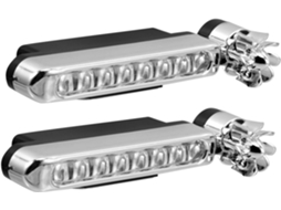 Luzes Diurnas Movidas A Energia Eólica, 8 Leds, Pacote Com 2 Unidades, Brancas