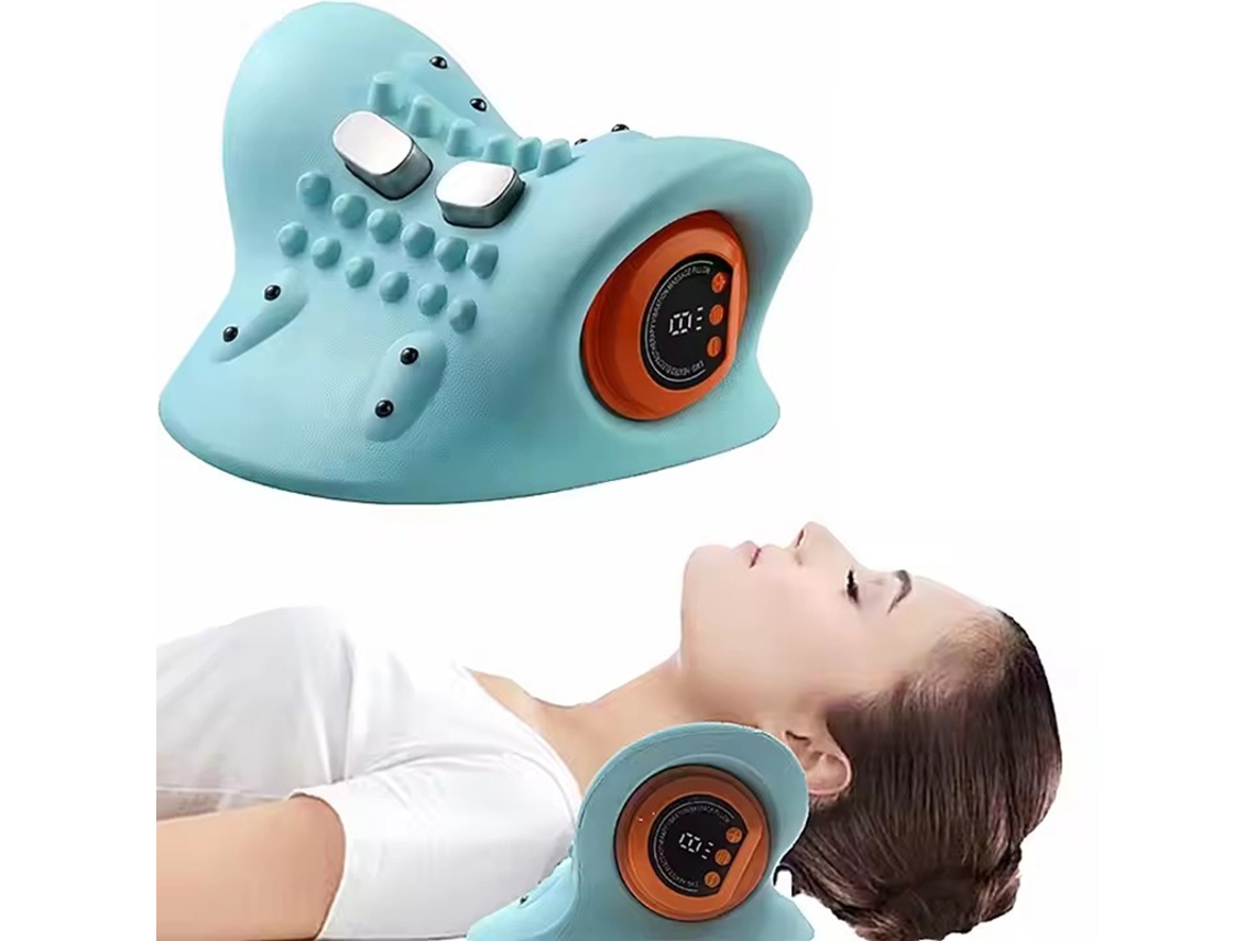 Massageador Elétrico para Pescoço, Alongador de Pescoço, Aquecimento por Tração Pulsada MDUG