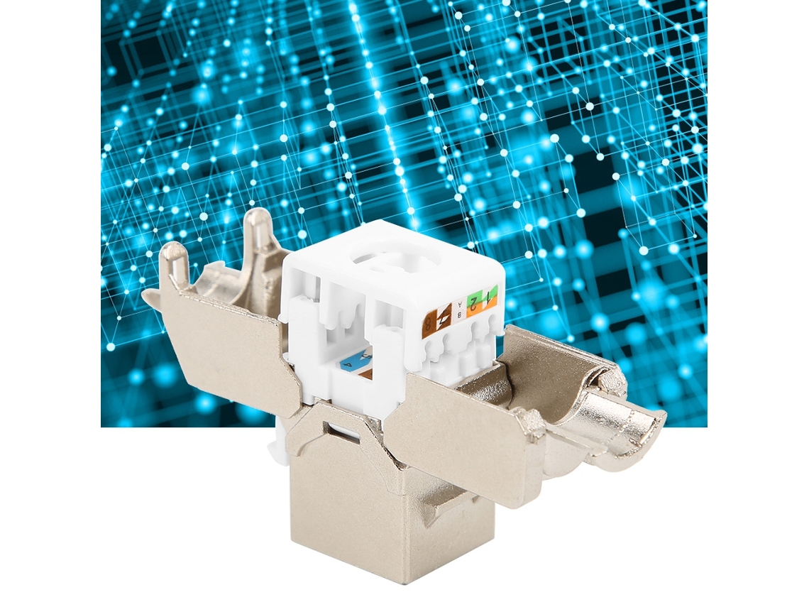 Laxiscreed Cat6a Shielded Trapezoidal Módulo De Interface De Rede Para Jogos E Transmissão De Dados