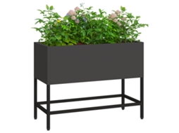Jardim Elevado 60x26x45 Cm Aço Preto Lovely Home