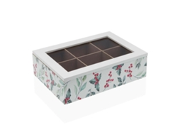 Caixa para Infusões VERSA Acebo Madeira 17 X 7 X 24 Cm