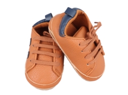Mali tênis de Caminhada para Bebê com Sola Macia Couro Pu Casual Fofo Moda Amarração com Cadarços