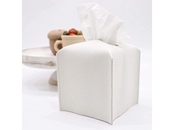 Capa Para Caixa De Papel Higiênico De Couro Pu Moderna Quadrada Com Cinto Na Base