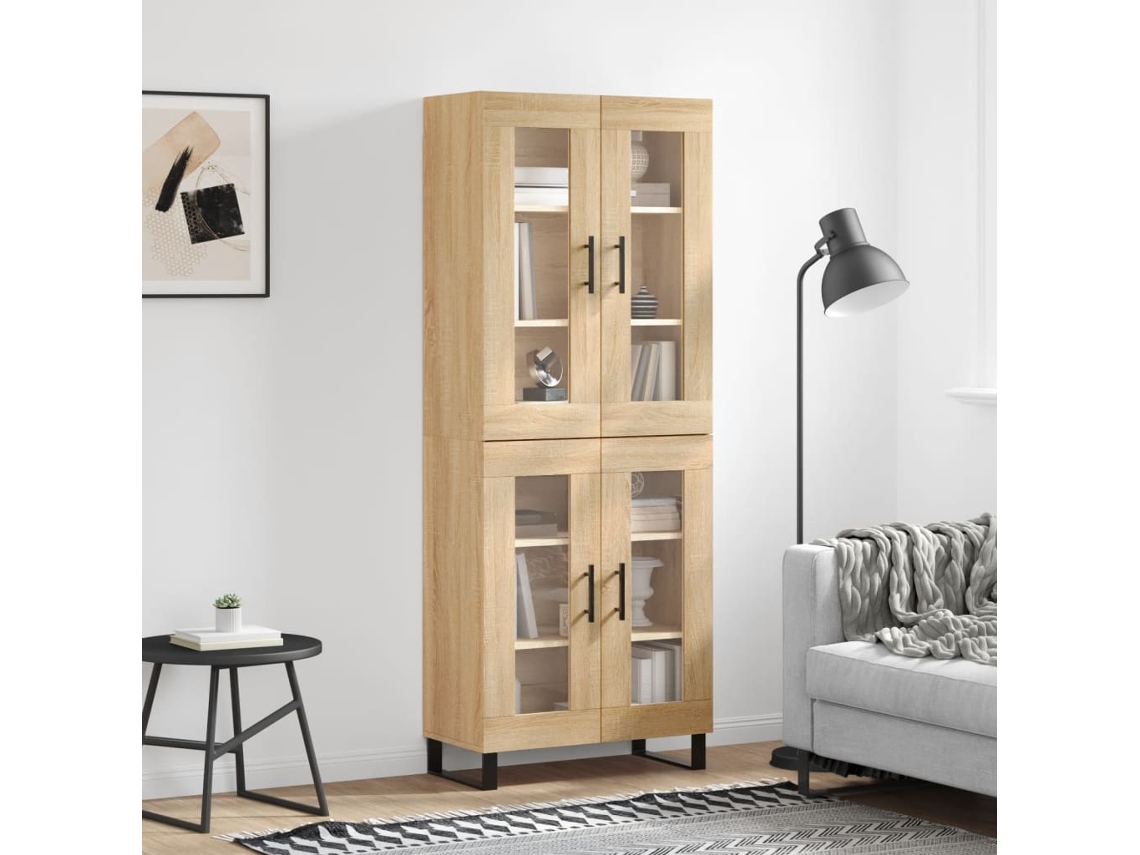 Vidaxl Armário Alto 69,5x34x180 Cm Derivados De Madeira Cor Sonoma