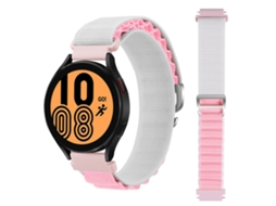 Bracelete Loop Alpine para Garmin Instinct 2S Branco e Rosa