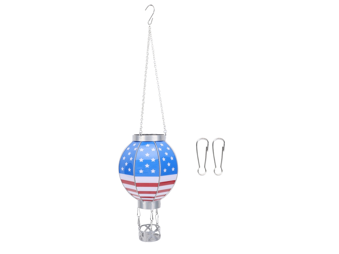 Balão De Ar Quente Lanterna Solar Decorativa Luz Solar Suspensa Com Suporte De Vela Para Pátio, Jardim, Varanda, L