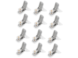 Conjunto de 12 alfinetes ajustáveis para colchas, feitos de metal e espuma, para fixar capas e bordas de colchas.