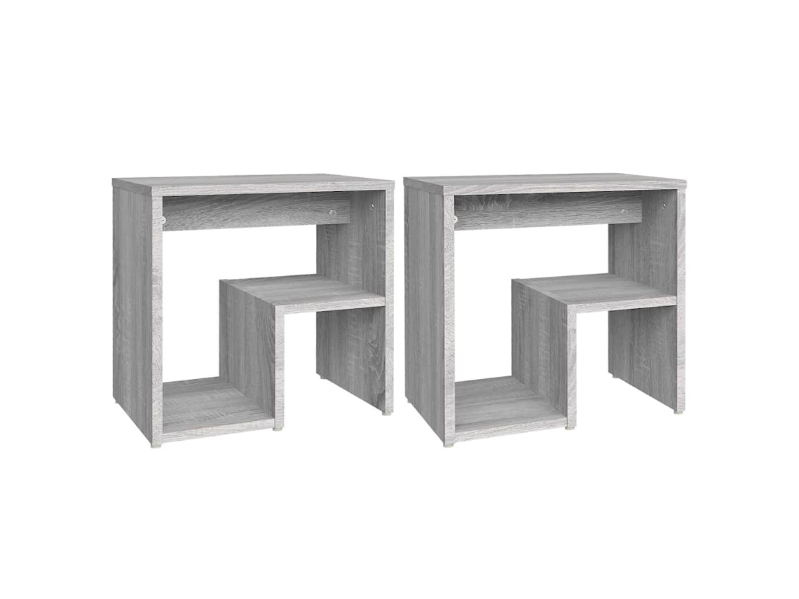 Bed Cabinet, Bed Cabinets Vidaxl Cinzeto Madeira Processada (n/a)